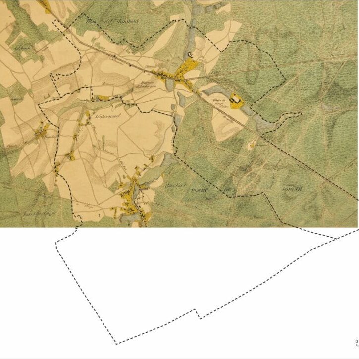1820. Carte topographique de Mme Monborne 1:16 100 Carte topographique de Mme Monborne 1820 1/16 100