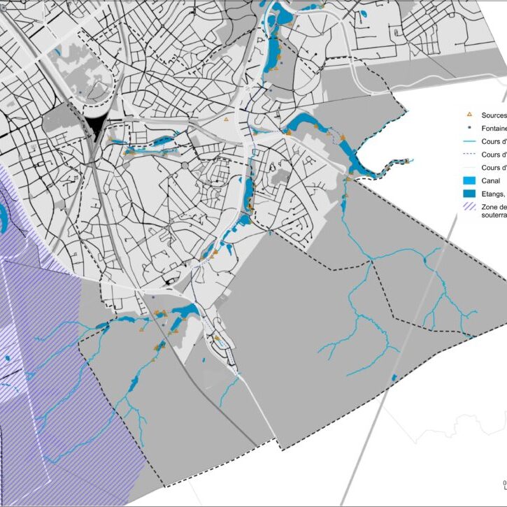Carte de l'eau à Watermael-Boitsfort-Auderghem